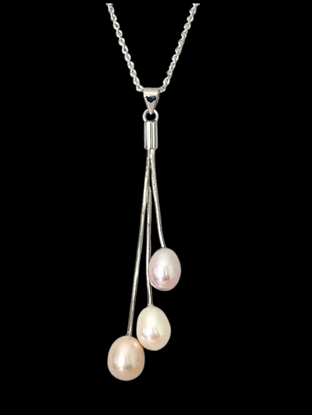 Pearl Sterling Silver Dangle Pendant